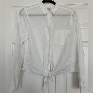 J. Crew White Casual Button Down Shirt